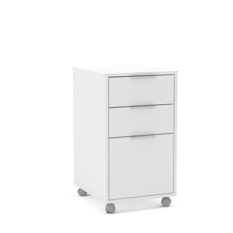 Dwendolyn 15.25'' Wide 3 -Drawer Mobile File Cabinet, White