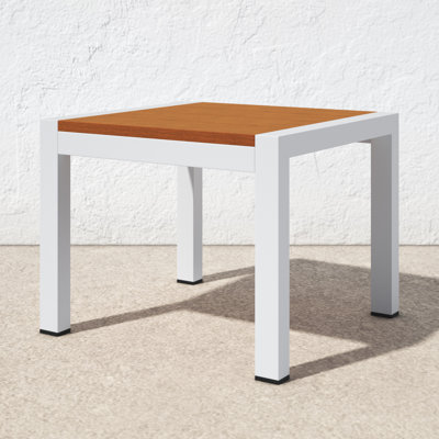 Aynura 16" W x 16" D Square Metal Outdoor Side Table
