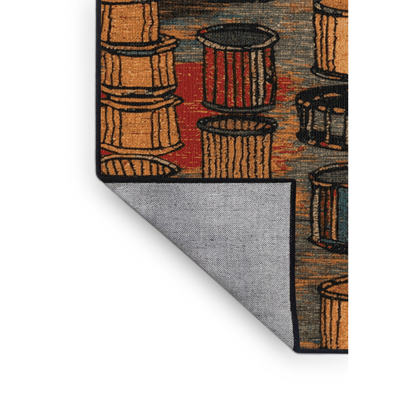  Tapis lavable tambour en acier, Rond 5 pi