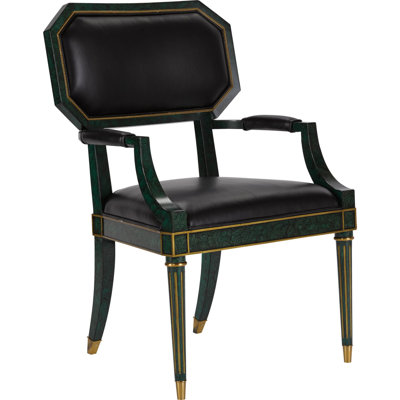 Palagonia 18'' H Genuine Leather Upholstered Armchair