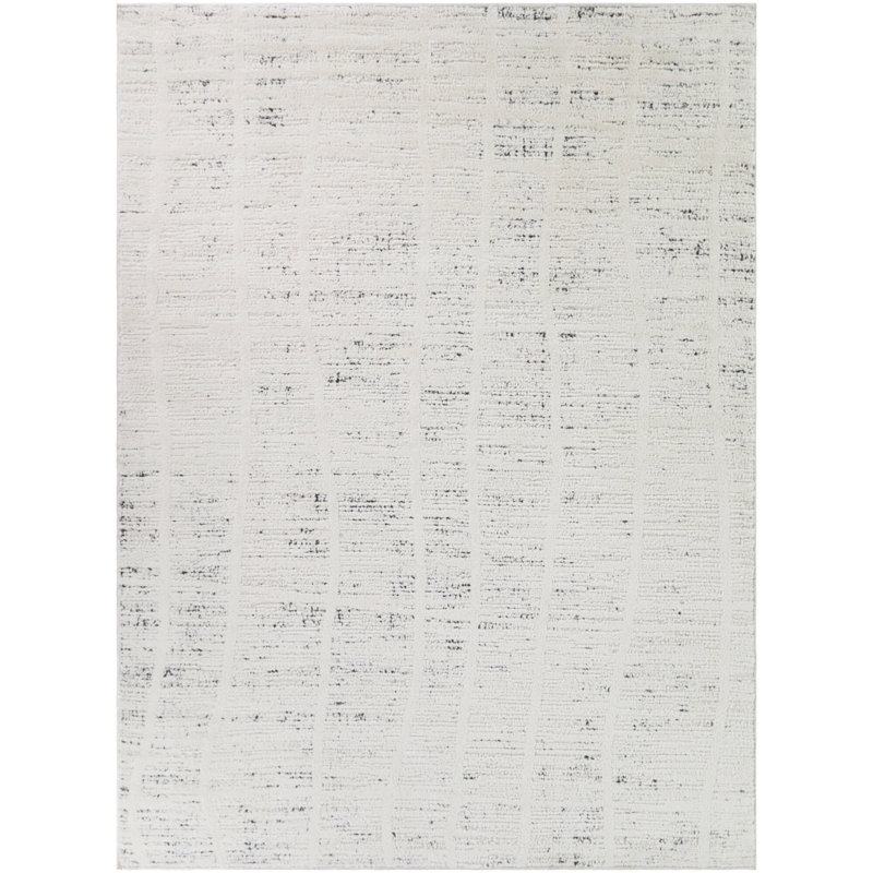 Tapis crème / gris anthracite Ervin, 5 pi 3 po x 7 pi