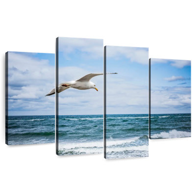 Seagull Over The Sea