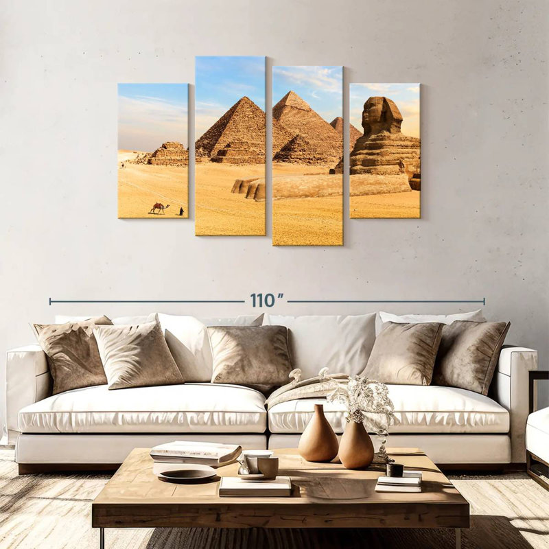 Adella Great Pyramids And Sphinx, 48" H x 75" W