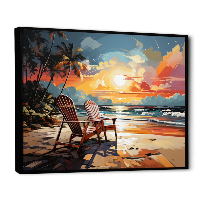 Beach Tropical Vibes XXXII - Imprimé, 30" H x 40" W, Cadre flottant noir