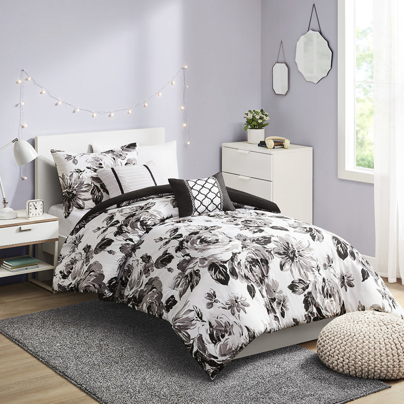 Édredon simple / simple TG - motif floral, simple floral, confort durable