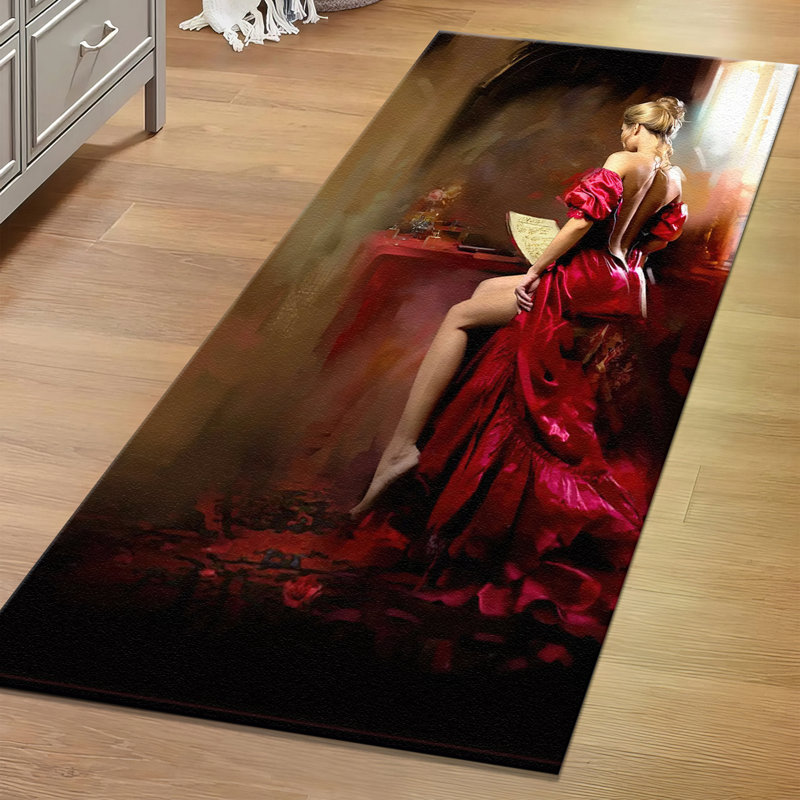 Premium Quality Soft Pile Printed Rug with Intricate Geometric Pattern for a Modern and Elegant Home Decor Enhancement