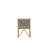 Clover Modern Gold Metal Armchair with Top Grain Brown Leather – Geometric Accent Chair -2095077336