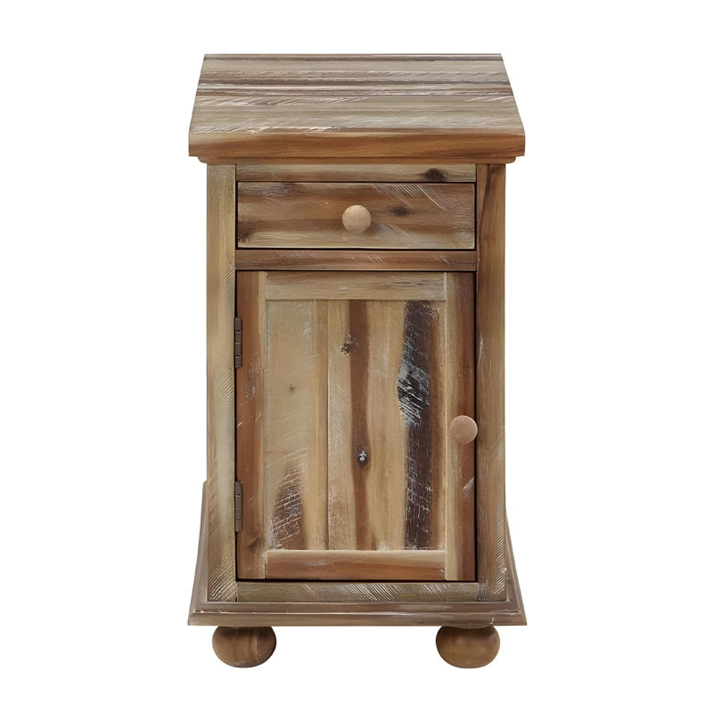 Vail Counter Chairside Table Multi Brown