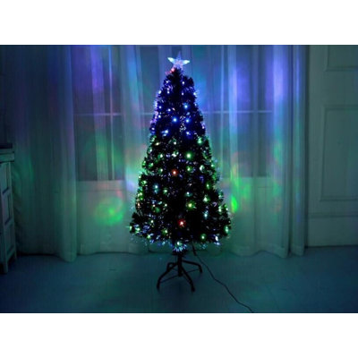 Lighted Artificial Pine Christmas Tree