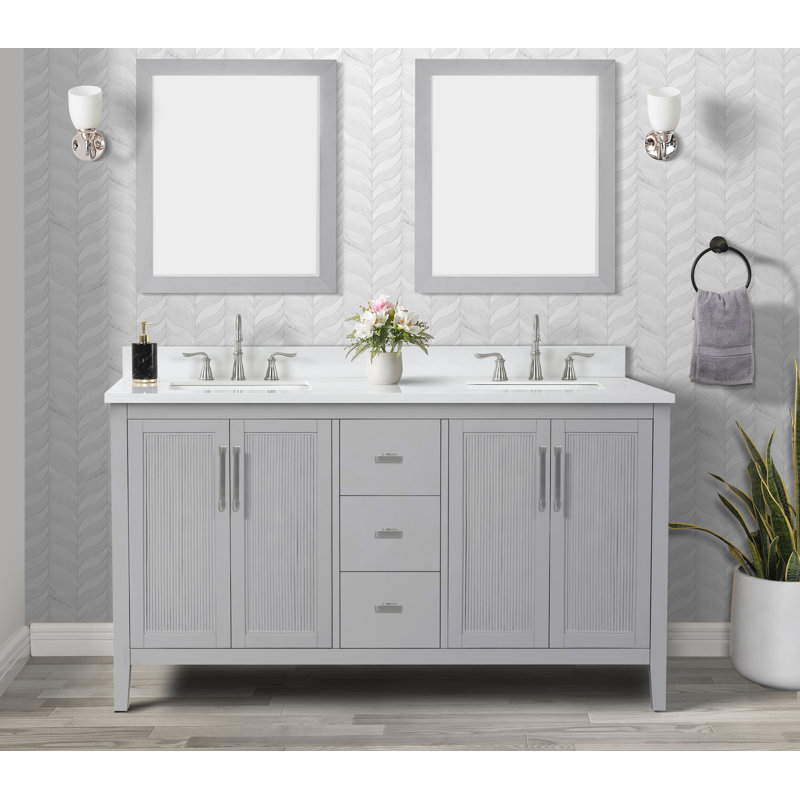 Meuble-lavabo double 60 po Hollister