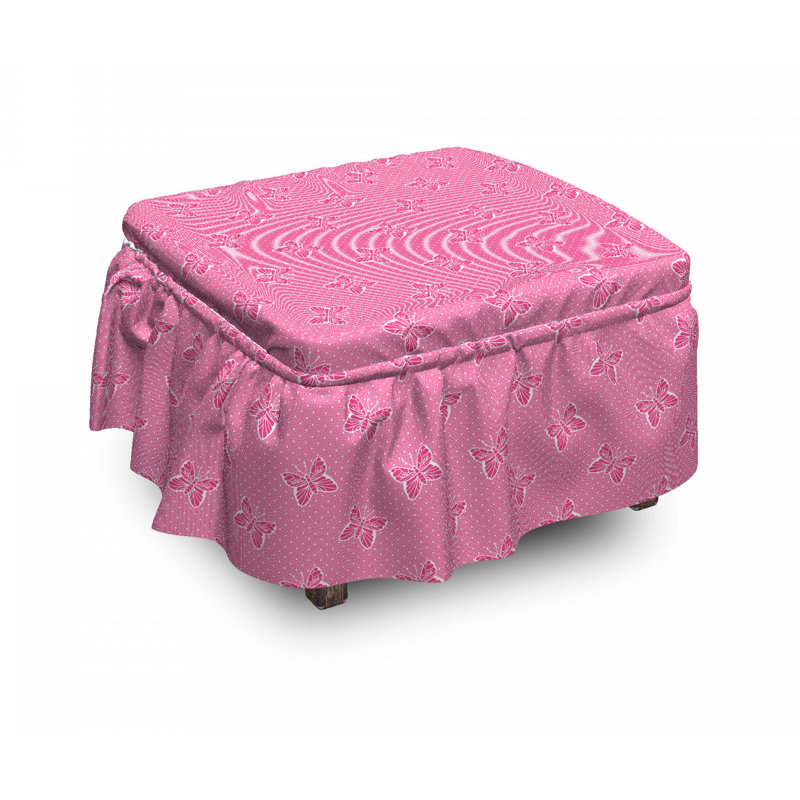 Housse pour repose-pieds spots papillons