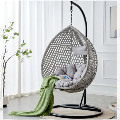 Fauteuil à œufs suspendu pour hamac, salon de patio moderne à structure métallique
