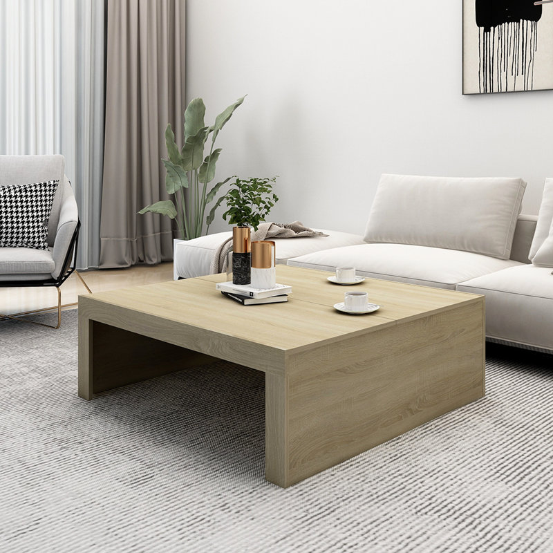 Aleyska Sled Coffee Table, 35cm H x 100cm W x 100cm D, Sonoma Oak