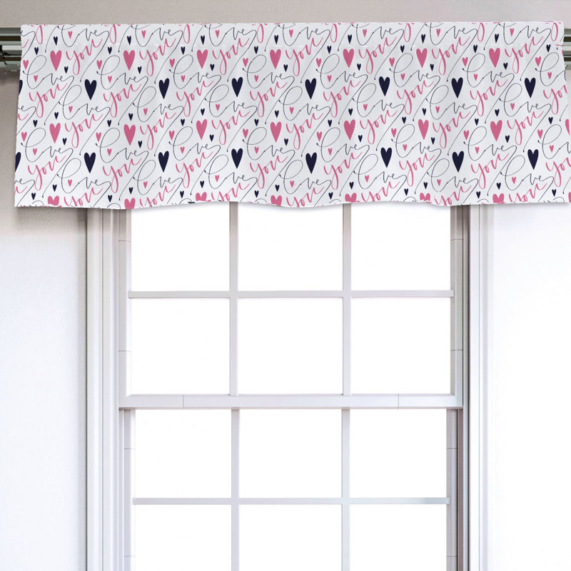Ambesonne Sateen Ruffled 54'' W Window Valance in
