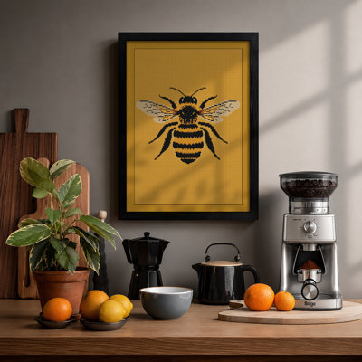 Bee Study Botanical - Framed Print