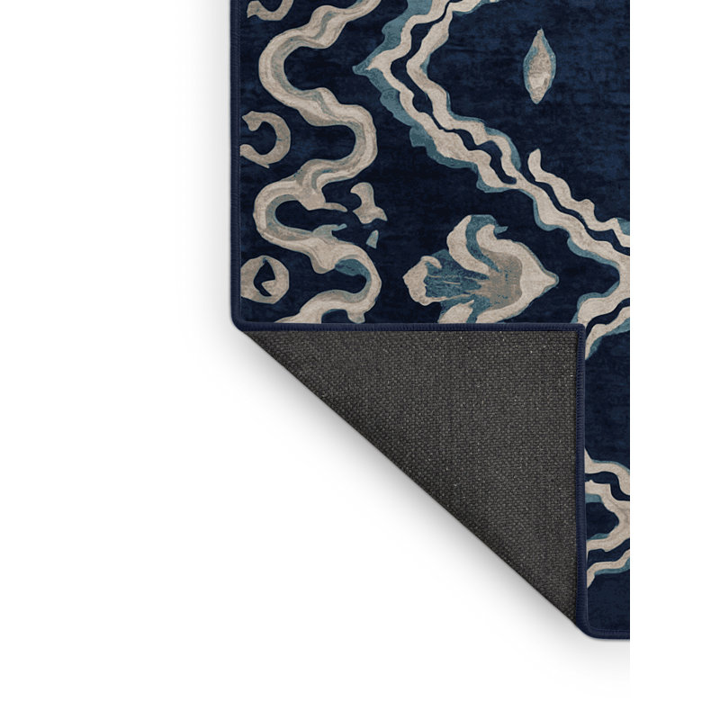 Tapis gris soyeux et moelleux, Carré 8 pi