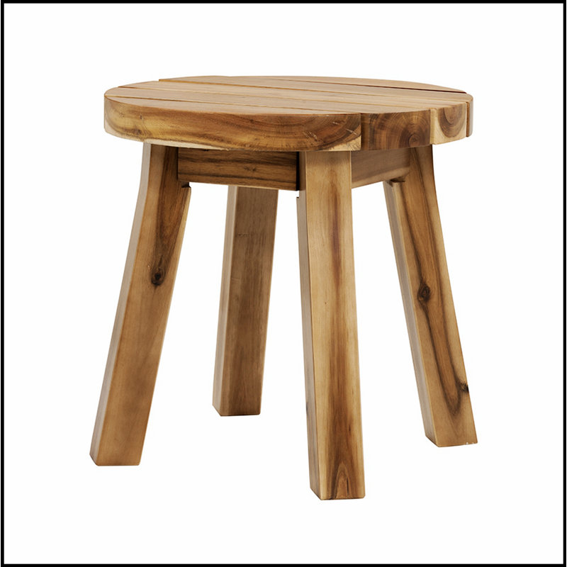 D16x16" Round Side Table, Solid Wood