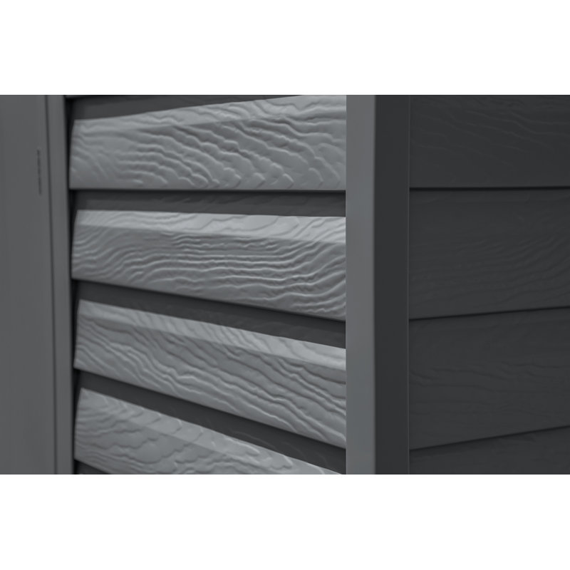 6 ft. x 7 ft. Charcoal Galvanized Steel Storage Shed