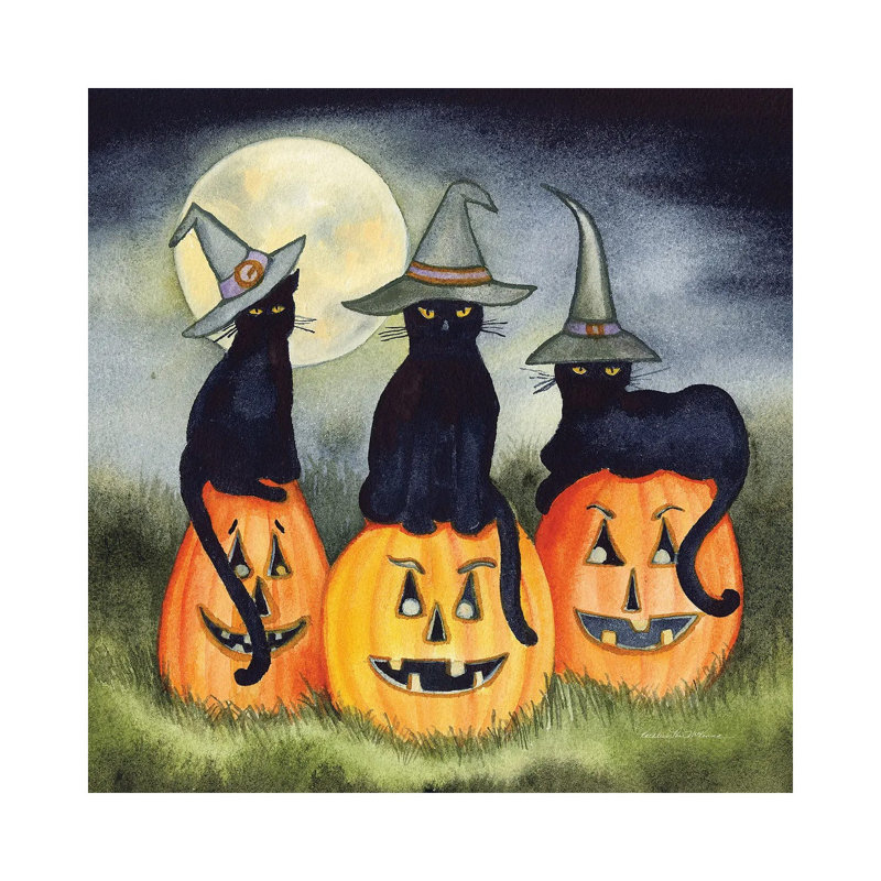 «Hahant Halloween Night II», reproduction d'art sur toile tendue