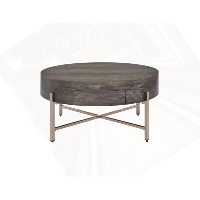 Light Brown & Champagne Finish Coffee Table