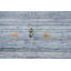 Tapis oriental rayé bleu Gabbeh 8 x 10