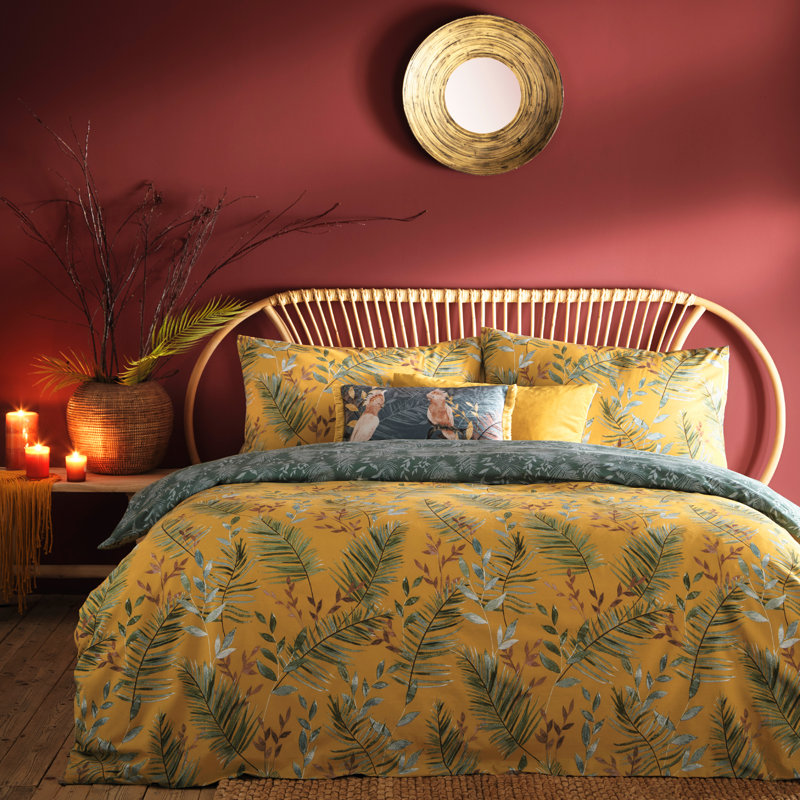 Mazari Cotton Blend Floral Duvet Cover Set with Pillowcases, Double - 2 Standard Pillowcases