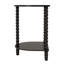 Table demi-lune en bois avec pieds tournés