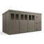 Total Sheds 16ft x 9ft Composite Pent Garden Shed - Single Door - With Windows - EPDM Rubber Roof - UK Manufactured