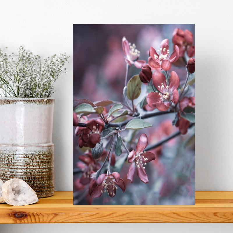 «Dreamy Dark Romance Spring Floral Blossoms Dreamy Elegant Organic Flower Nature», art mural, H 18 po x l 12 po