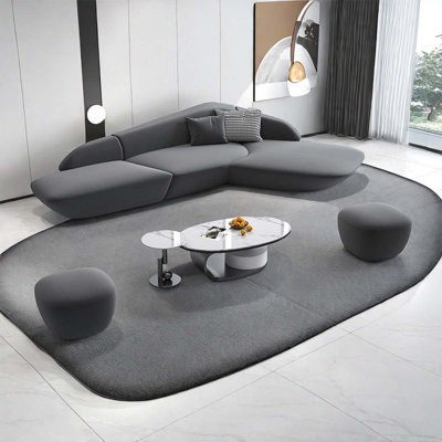Sales Office Negotiating sofa Hotel lobby lobby VI 4 Piece Fabric Living Room Set