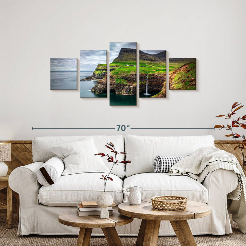 Gasadalur Cliff, 24" H x 55" W
