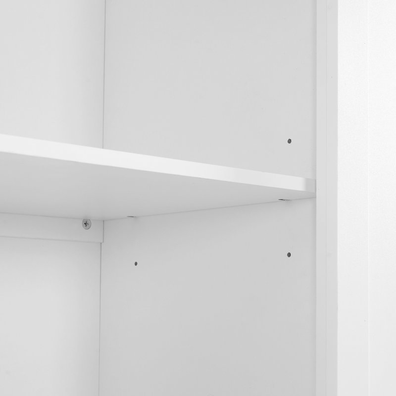 Grande armoire de cuisine avec huche, tiroirs et tablettes réglables Nelson, Blanc