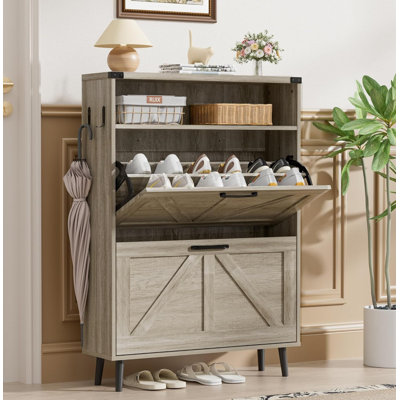 24 Pair Shoe Storage Cabinet