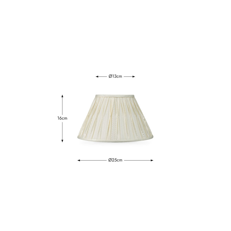 Ervin Empire Lamp Shade, 17.5"H x 25"W x 25"D, Cream