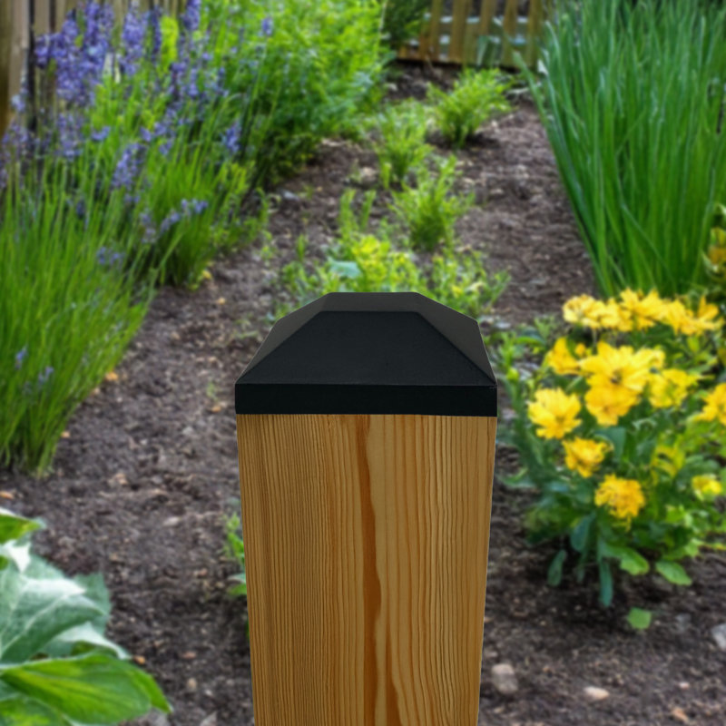 4″ x 4″ Plastic Pyramid Post Cap – Black