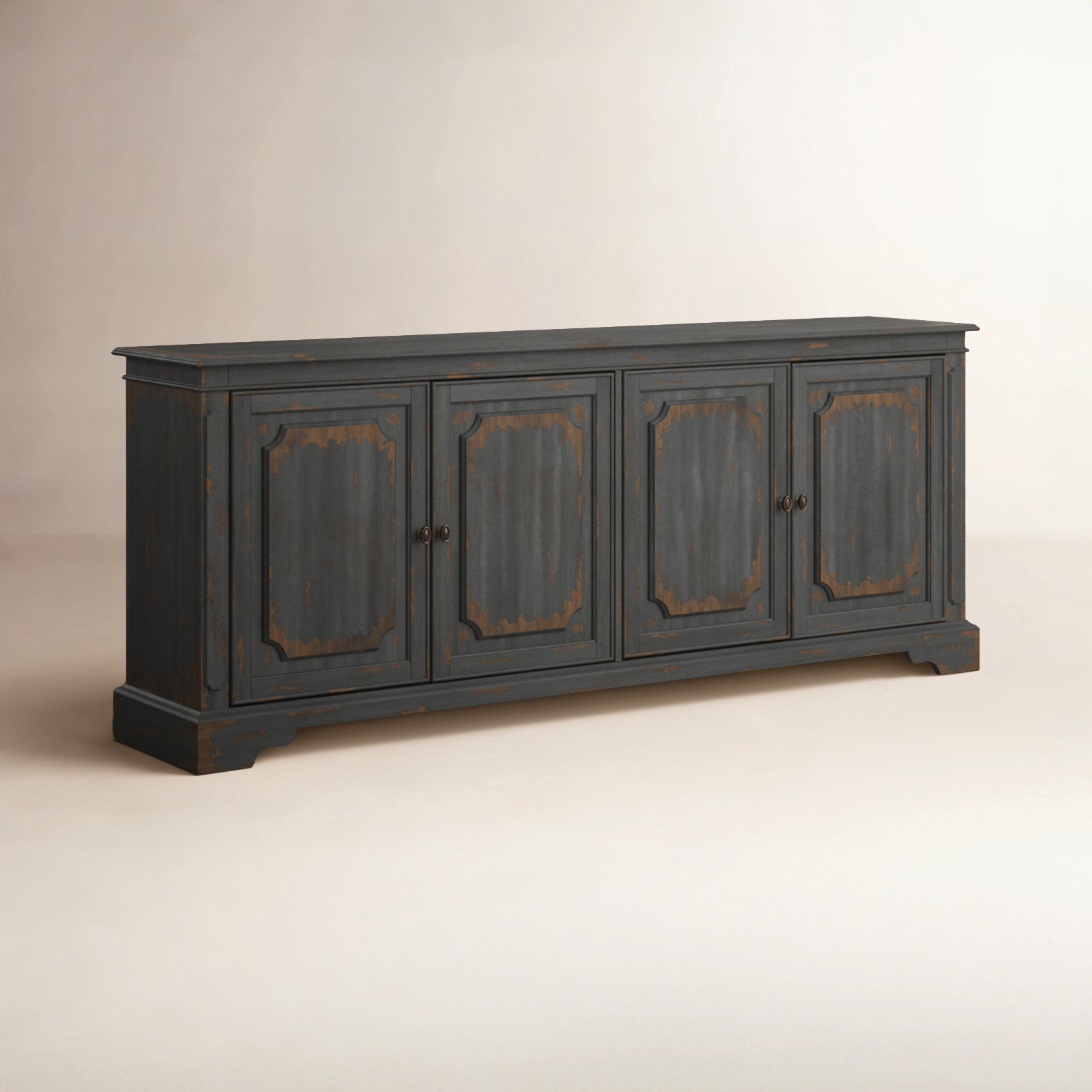 Dalgard TV Stand, 32"H x 80"W x 16"D, Gray