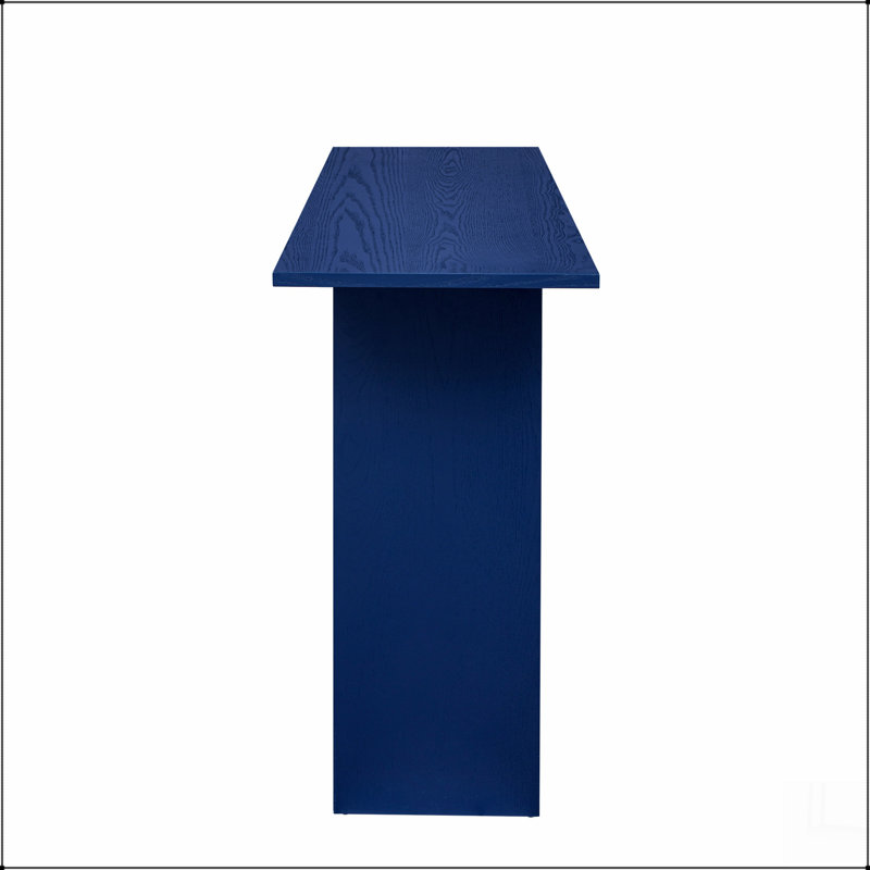 Console moderne et courbée en placage de frêne avec tablette, convenant au vestibule, au couloir, au vestibule, au couloir et au couloir