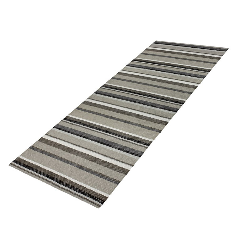 Runner Castle Cliff Striped Hand Woven Indoor / Outdoor Area Rug, Runner 60 x 220cm