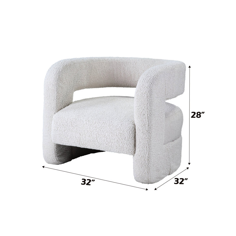 Chaise blanche moderne à dossier serré Newton