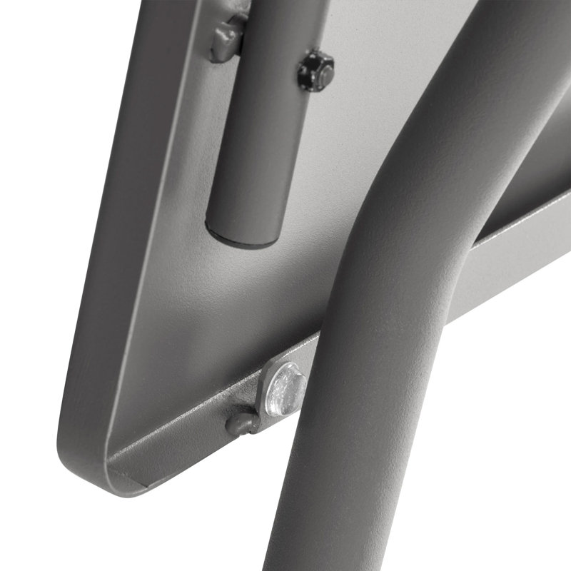 Titanium Gray Galvanized Steel Rectangular Folding Table