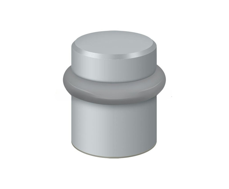 Deltana UFB4505U26D Round Universal Floor Bumper 1-1/2", Solid Brass in Brushed Chrome, Brushed Chrome