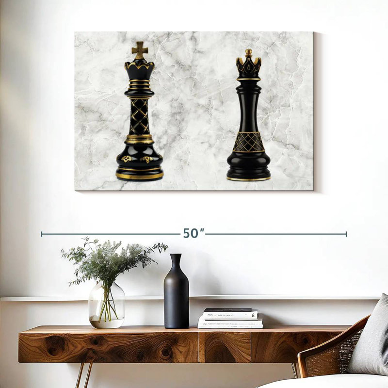 Senne Chess Royalties, 26" H x 39" W