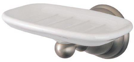 Kingston Brass Royale Wall Mount Soap Dish Holder, Brushed Nickel