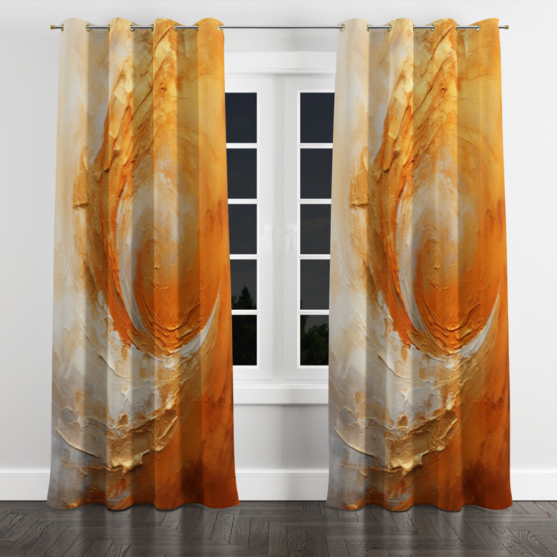 Andrighetti - Modern Blackout Grommet Curtain - 1 Panel, 52" W x 63" L, Golden Grommets