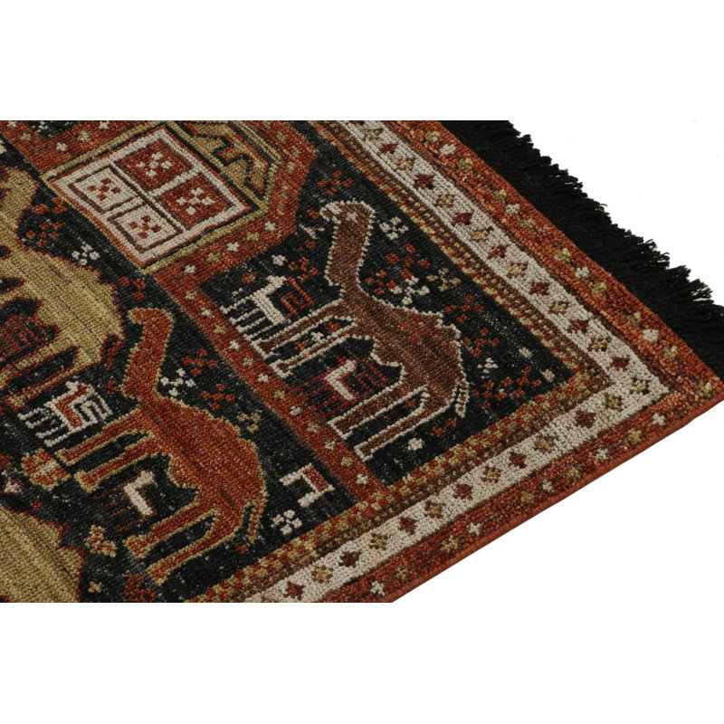 One-of-a-Kind Hand Knotted Area Rug, Rectangle 3'3" x 4'2"