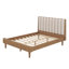 Structure de lit tapissier très grand avec 4 pieds robustes, fabrication en bois avec support silencieux et sans grincement-880780494