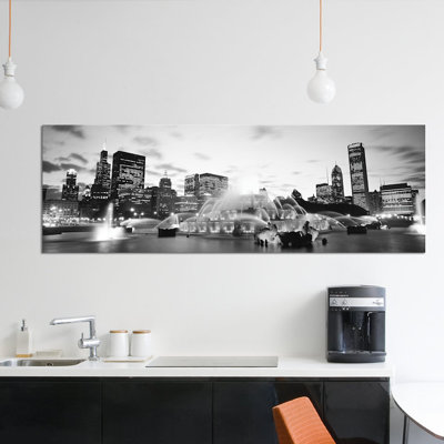 «Buckingham Fountain, Grant Park, Chicago, Illinois, USA», reproduction de photo sur toile