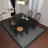 Black Free Form Solid Wood Dining Table-2075335856
