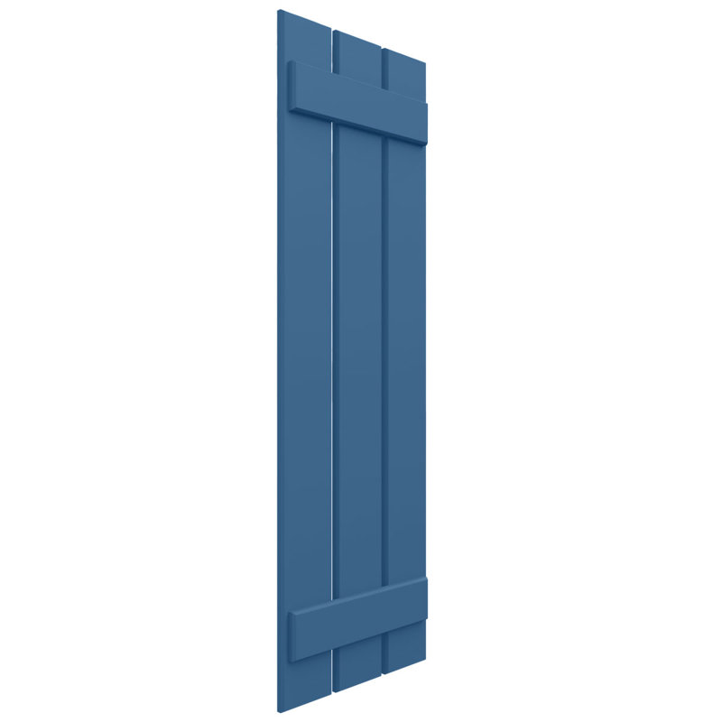 Volets en composite à trois planches EnduraCore l 17 1/8 po x H 55 po, bleu séjour (par paire - quincaillerie non incluse)