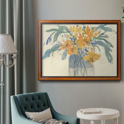 Day Lily Moment I, toile encadrée de qualité supérieure - prête à être accrochée
